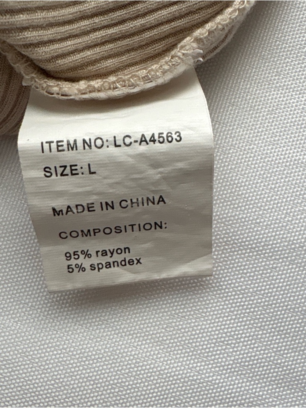 Neutral Sequin Ribbed Tank Top - Picture 5 of 5